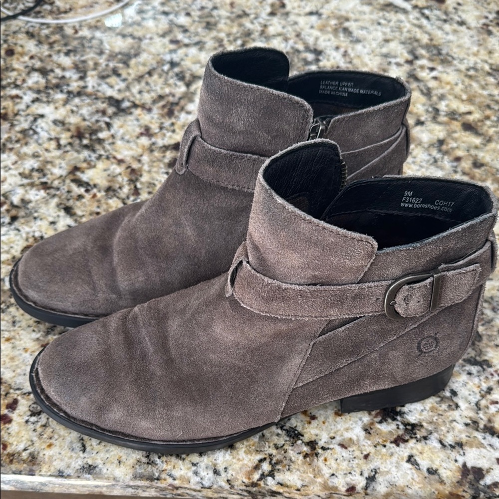 Born Brown Suede Ankle Boots